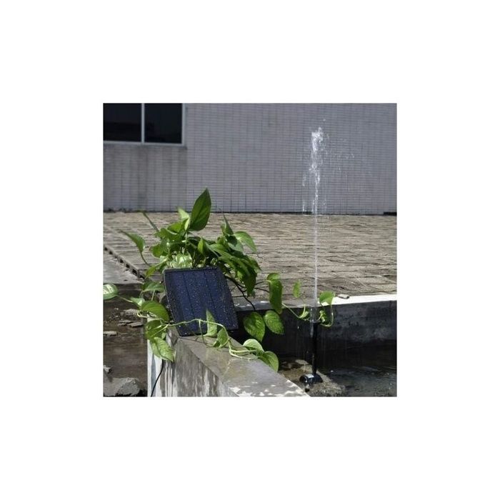 Pompe solaire fontaine sans brosse AIMOONSA 9V 2.5W – 200 l/h, jet jusqu'à 120 cm, 3 buses
