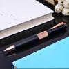 Rotating business office 1.0mm metal ballpoint pen, daily writing signature pen (black ink)