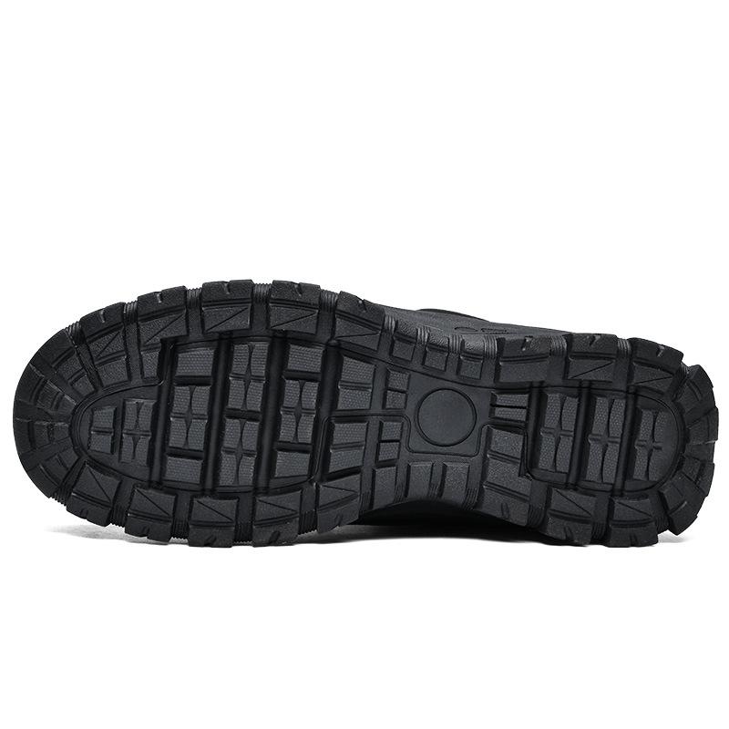 Men's Waterproof Leather Hiking Work Boots Man Sneakers Non Slip Lightweight Breathable Boots Shoes Men