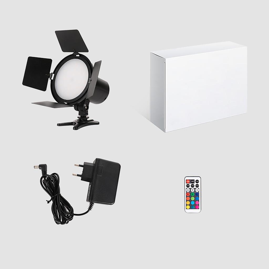 12W RGB Photography Light Bi-color LED Light 128pcs LED Bds 3200K-5600K Dimmable 5 Scene Effects Support /NP Series Battery Powered with Metal Barnd