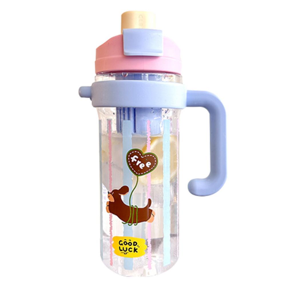 Large Capacity Water Cup With Cartoon Design For Office And Outdoor Use