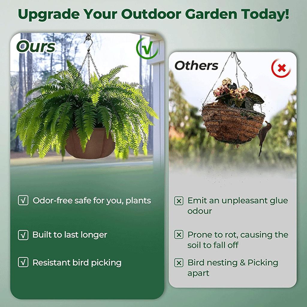 3Pieces SelfWatering Hanging Planter Planting Basket Flower Pots for Home Garden with Breathable Nonwoven Fabric Design