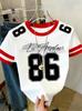 Womens MEN Short Sleeve STRIPE LOS ANGELES NO.86 Print T-Shirt Girl Round Neck Tee Outdoor Sports Plus-size Women's Clothing