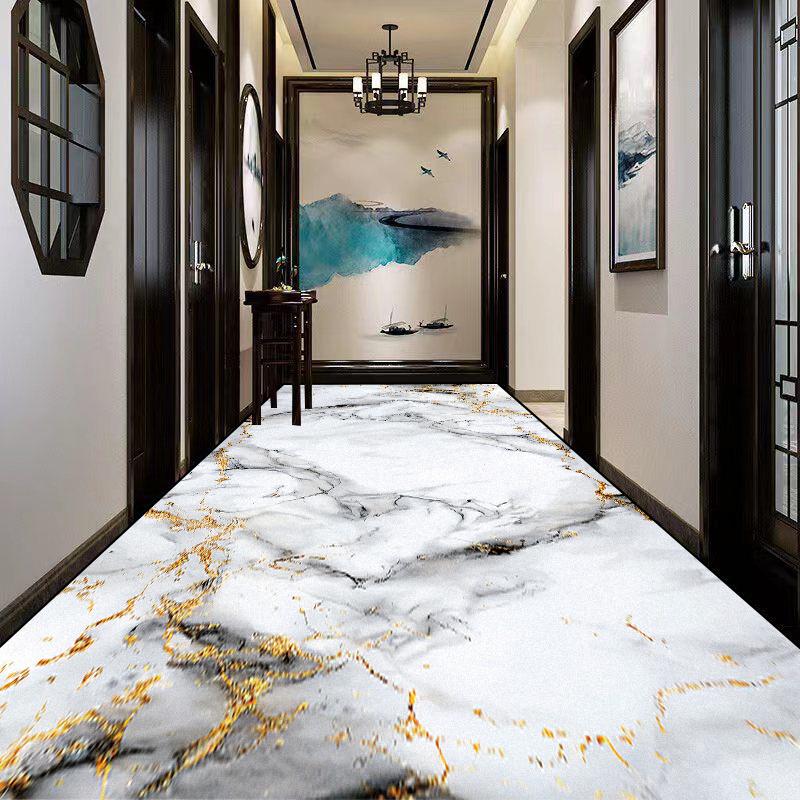 Marble Decoration Long Corridor Carpet Living Room Luxury Runner Rug Hotel Party Aisle Floor Mat Home Room Doorway Hallway Rugs