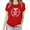 Women's Casual Printed T-Shirt Round Neck Pullover Short Sleeve Top
