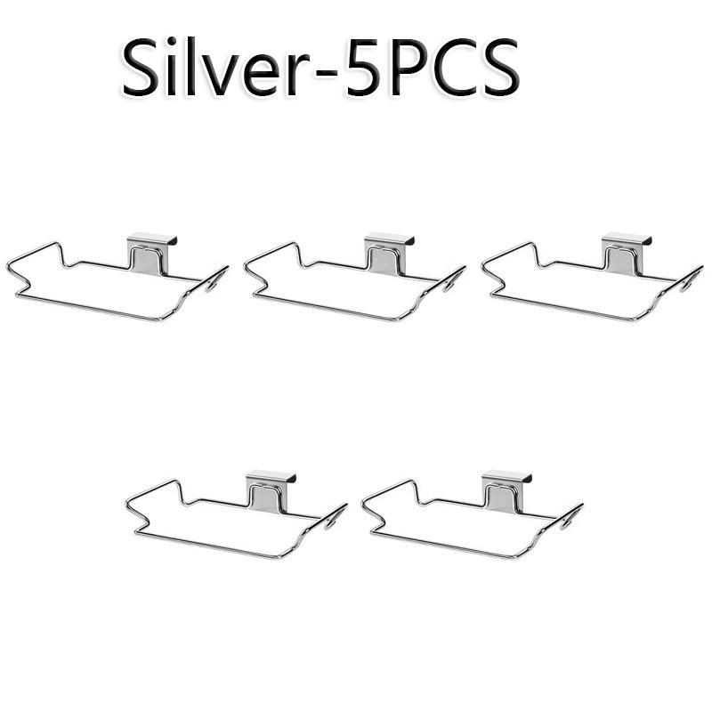 Stainless Steel Garbage Bags Storage Rack Hanging Trash Bag Holder Kitchen Accessories Non Perforated Cupboard Storage Hook