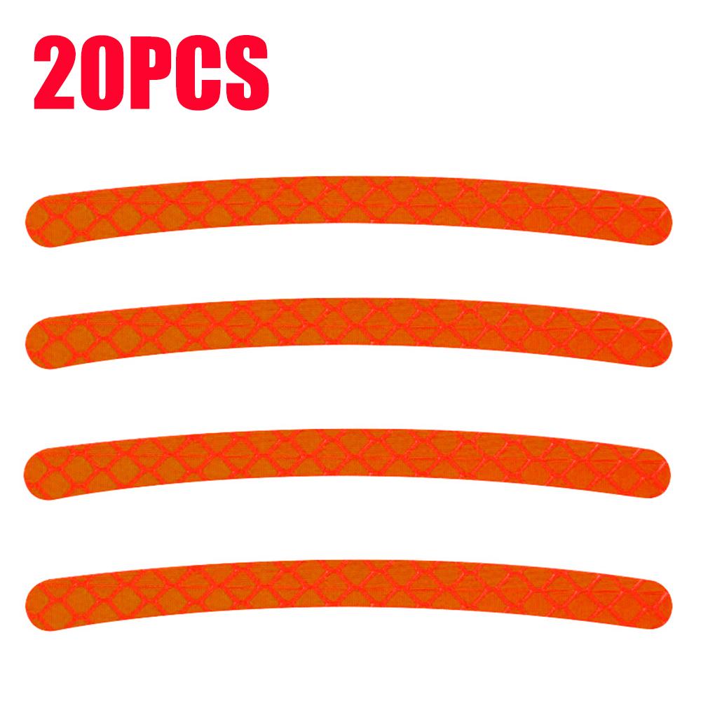 

20 шт. светоотражающие наклейки на ступицу колеса автомобиля, мотоцикла, велосипеда, ночного вождения, светящаяся автомобильная наклейка, декоративная полоса для автомобиля