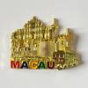 Cross-border TEMU Macau Landmark Zinc Alloy Fridge Magnet Souvenir