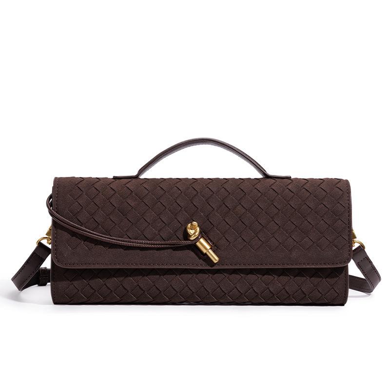 Damers Handgjord Vävd Dragspels Crossbody-väska - High-End, Trendig Clutch & Aftonaxelväska