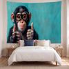 Trendiger Affe (1) Künstlerisches Wandbehang-Gobelin für Haus Schlafzimmer Wohnzimmer Dekor Tolle Geschenkidee