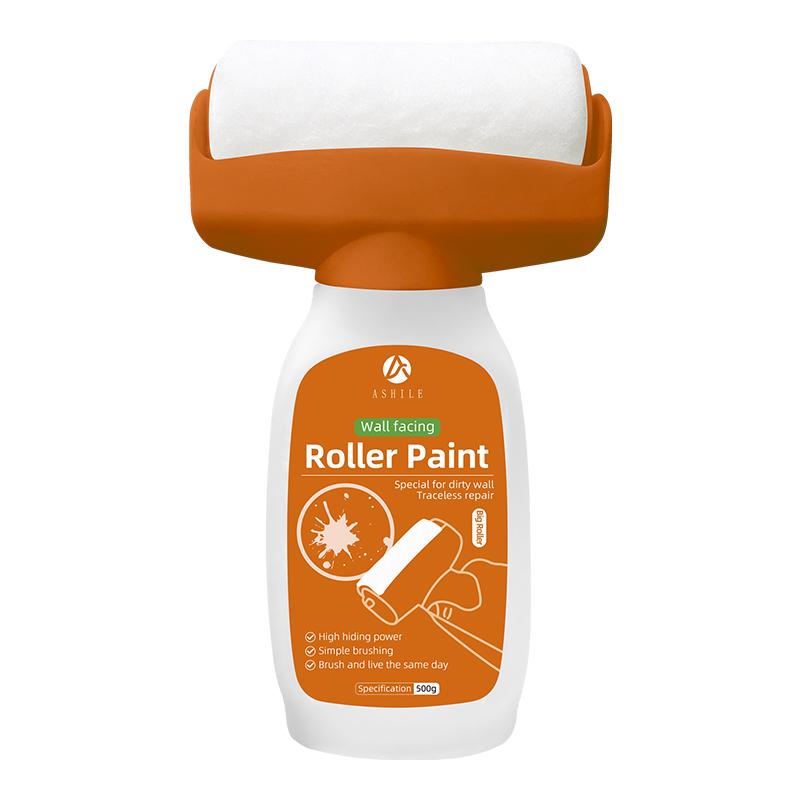 Wall Stains and Graffiti White Cover Paint White Wall Coating Wall Repair White Paint with Roller Brush