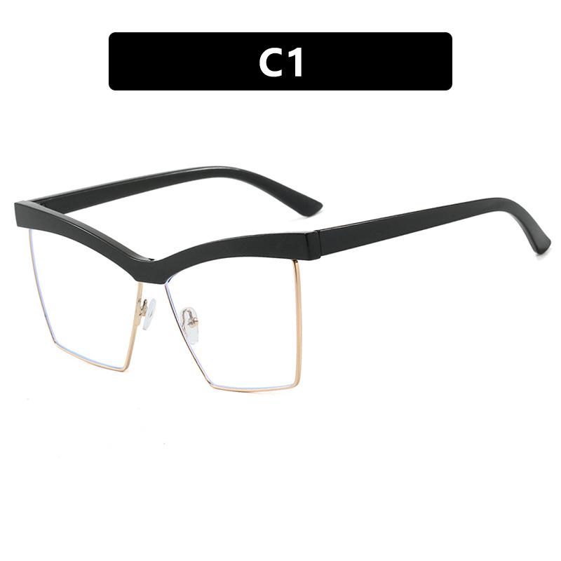 Women's glasses, cat's eye large-frame square glasses.