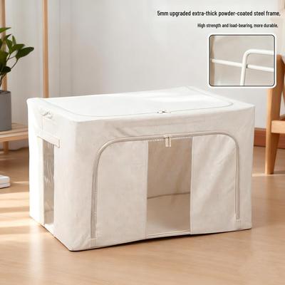 Japanese-Style Thick Cotton & Linen Waterproof Storage Box for Clothes & Quilts