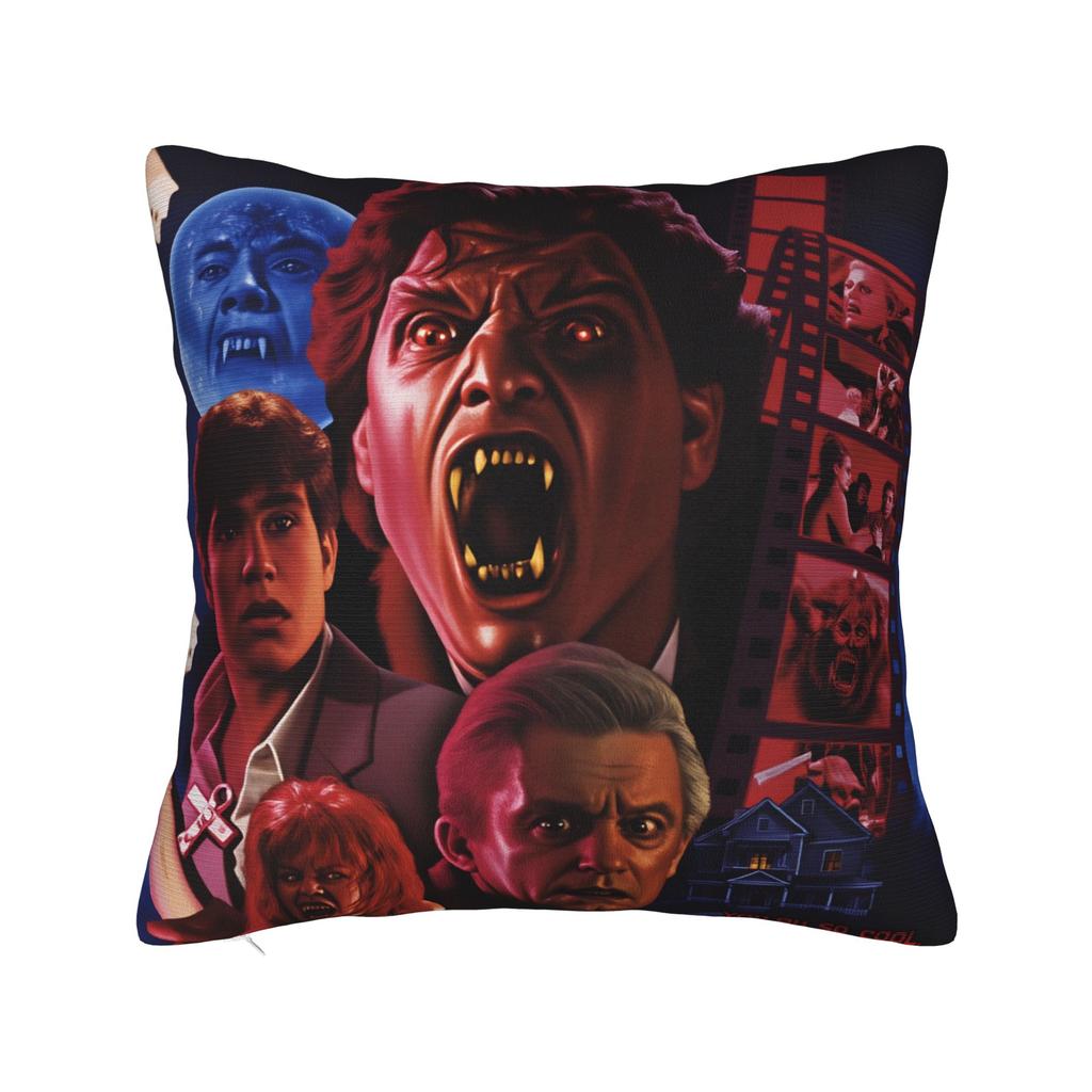 Horror Film Frighteds Nights Pillow Cover Kawaii Pillow Case For Living Room Sofa Comfy Cushion Cover Birthday Gift