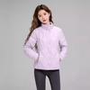 White duck down light warm thin down jacket for women, short long sleeve, new new small stand-neck casual autumn/winter jacket