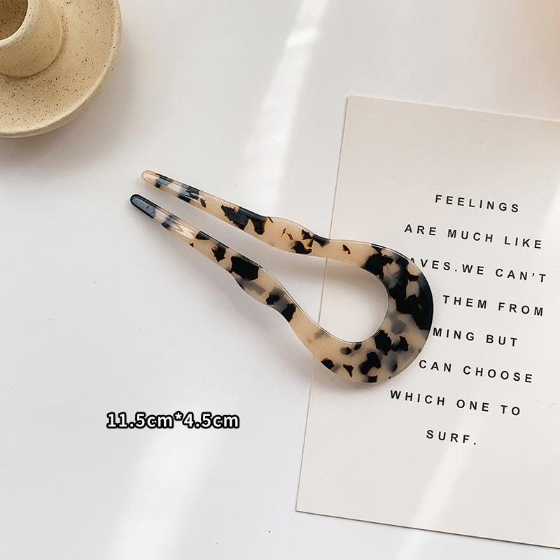 Mode Haarstäbe Haarspangen für Frauen Bunte Marmorstruktur Acetat Haarspange Mädchen Haaraccessoires Haarstäbe Neu