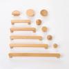 Minimalist Nordic Style Cabinet Handles Walnut Wood Rounded Edges Drawer Pulls Eco-Friendly 96mm Wardrobe Handles Home Decor