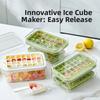 Press To Remove Ice Maker Storage Box 28/56 Grid Ice Mould Tray Ice Cube Mold  Chilling Drinks
