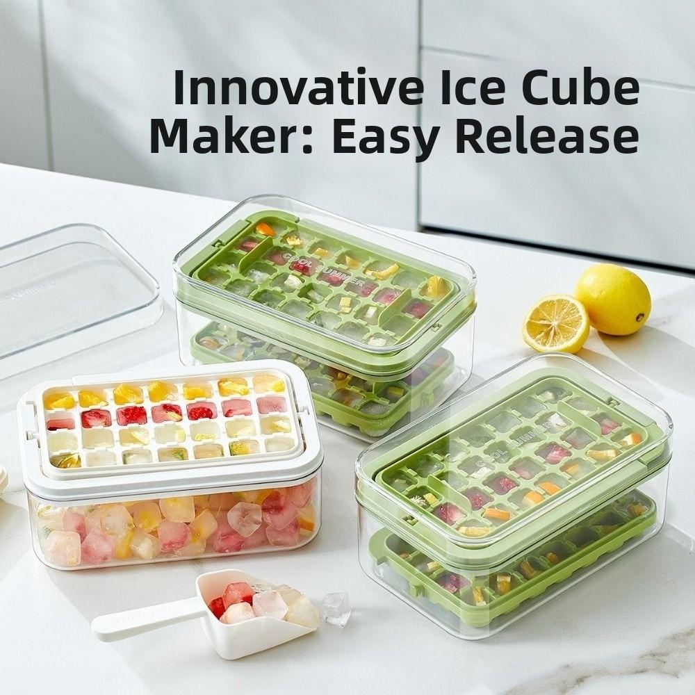 Press To Remove Ice Maker Storage Box 28/56 Grid Ice Mould Tray Ice Cube Mold Chilling Drinks