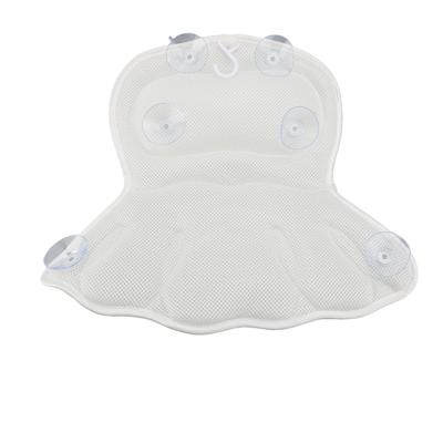 4D Bath Pillow Machine Washable Bathtub Headrest Bathtub Pillow with 6 Suction Cups and Hook for Bat