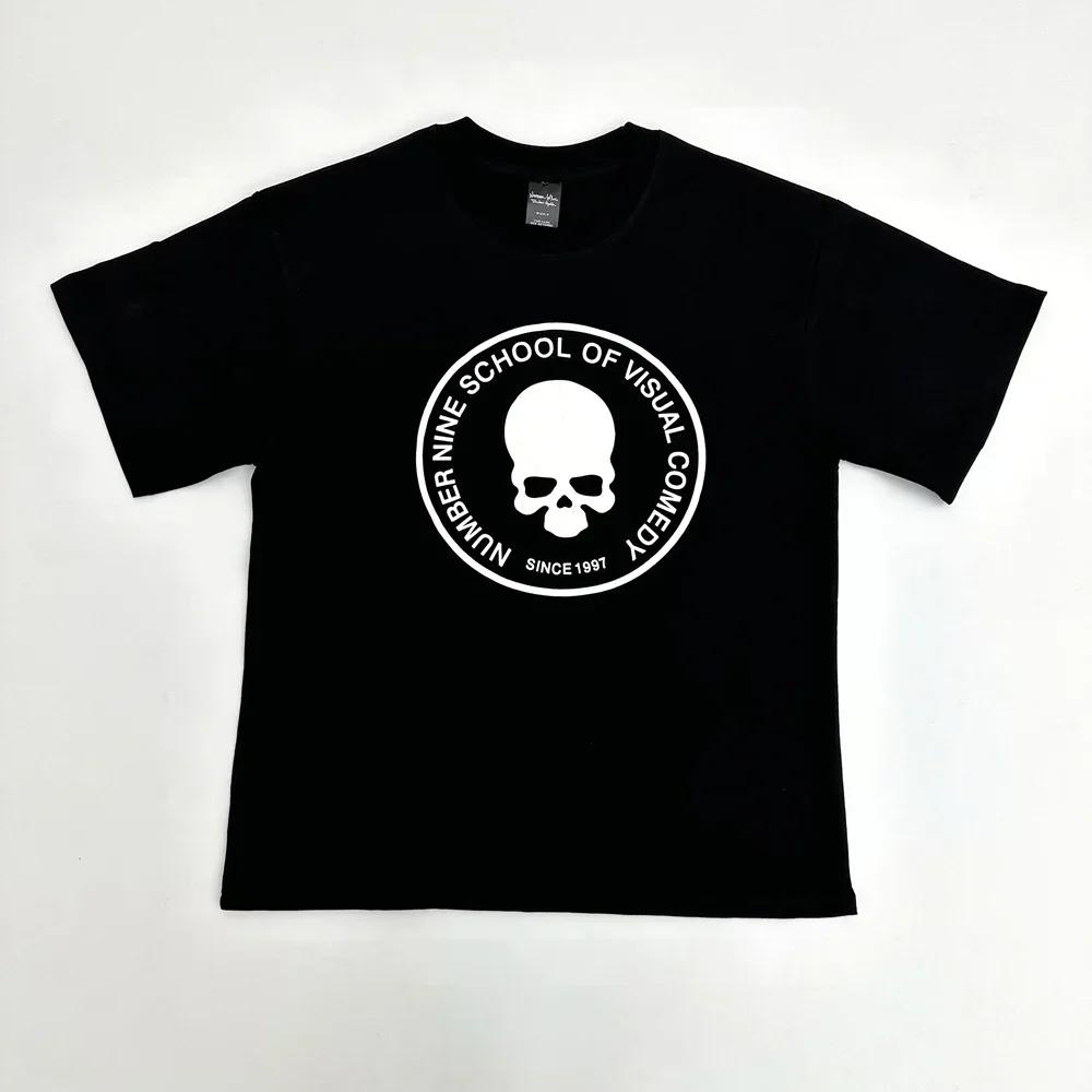 New 2024 Men's and Women's Classic Skull Head T-shirt Hip Hop Skateboard Harajuku T-shirt Top shirts for women cotton