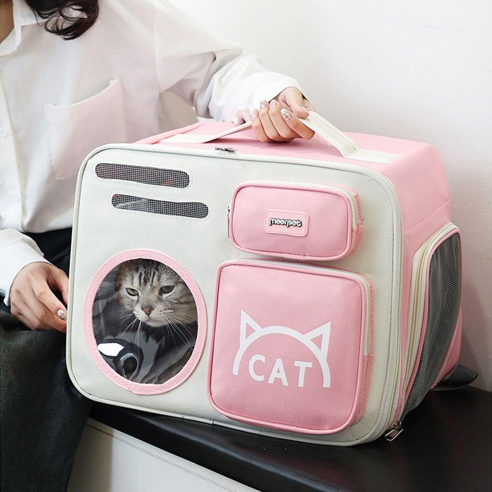 Breathable Pet Carrier Backpack Portable Cat Carrying Bag Travel Dog Bags  For Cat Puppy Dog
