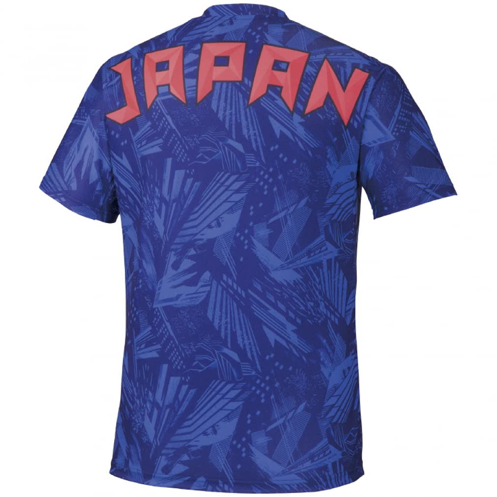 Mizuno Training Wear Cheering Japan Size M To Japanese Size T-Shirt, 32MA0505, Blue, (equivalent M)