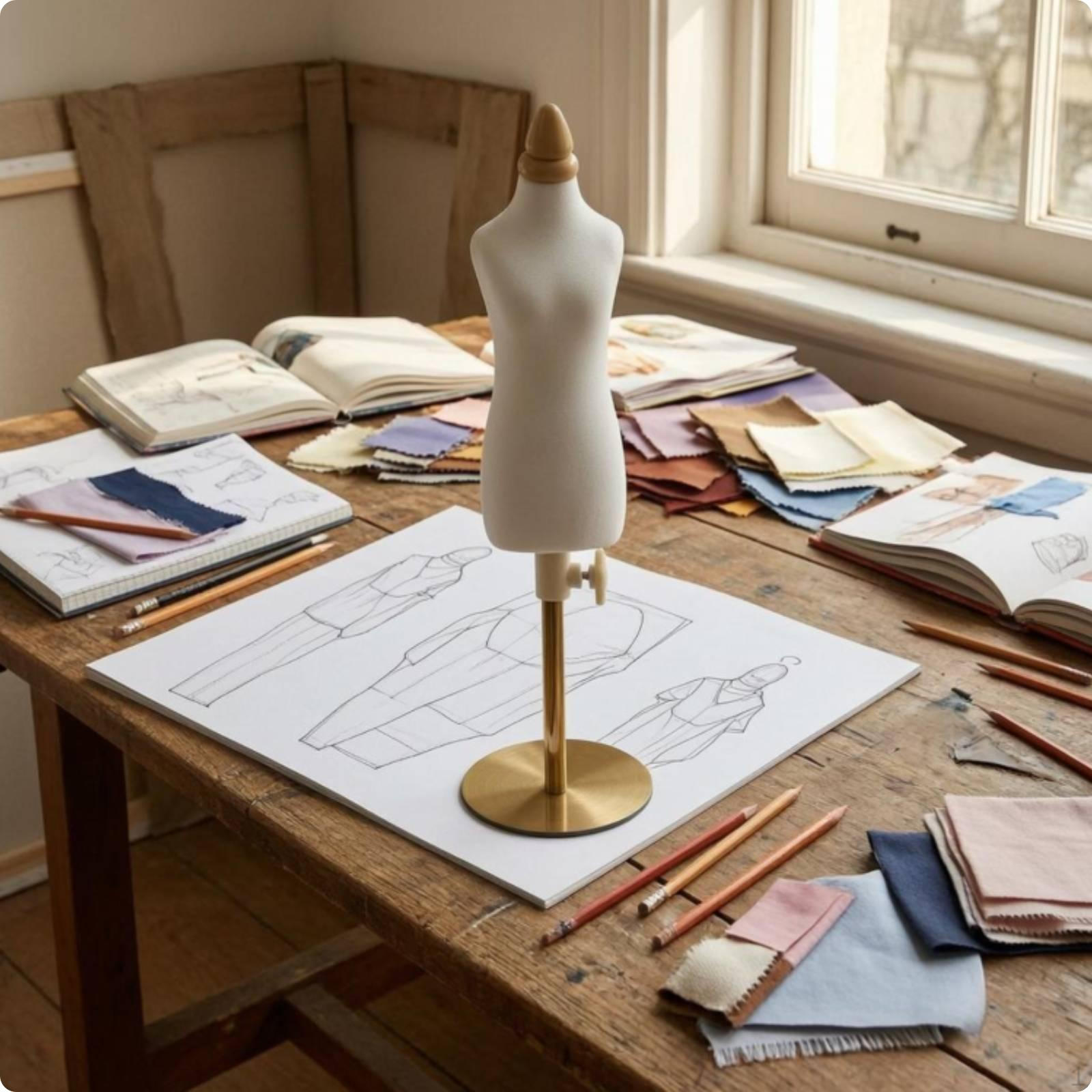 Maza kleitas manekena forma, apģērbu drapēšanas