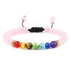 Multicolor Volcanic Lava Stone and Turquoise Tiger Eye Bead Yoga Bracelet