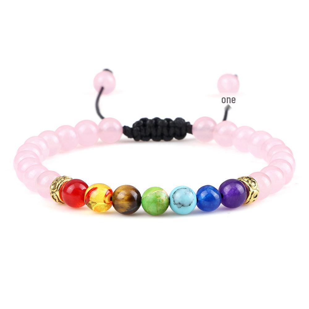 Multicolor Volcanic Lava Stone and Turquoise Tiger Eye Bead Yoga Bracelet