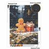 Full Drill Diamond Art Kit Gingerbread Man Christmas Gift DIY Rhinestone Painting Canvas Creative Handmade Gift for Dog Lovers