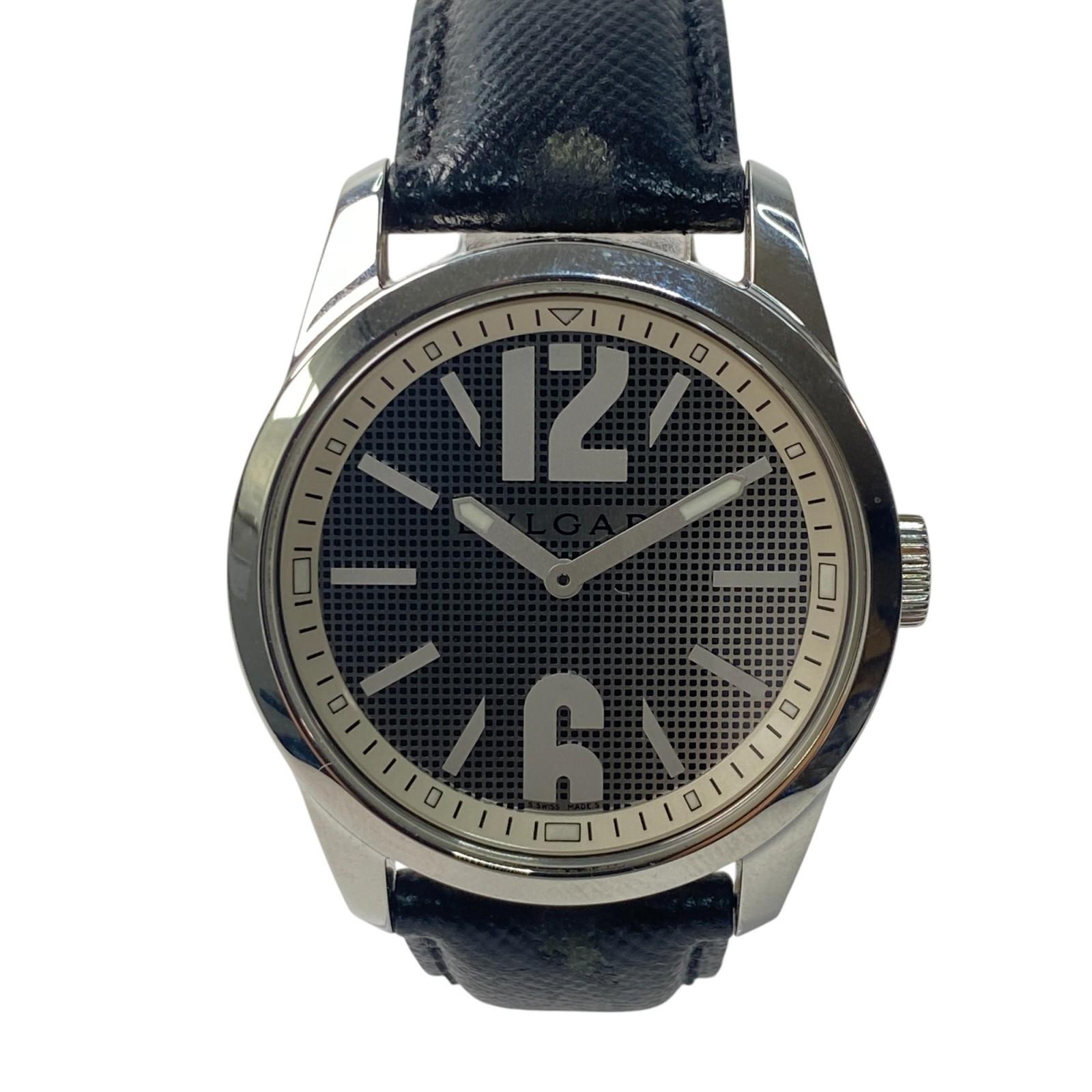 

Used BVLGARIWatches black/Silver Stainless steel/leather mens