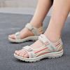 Summer Women's Sandals and Slippers Sports Style Slotted Open-toed Velcro Sandals