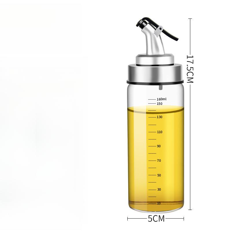 Household Heat-Resistant Oil Pot Oil Bottle Glass Seasoning Box Seasoning Bottle Seasoning Jar Kitchen Supplies Oil Control Measurement Sealing