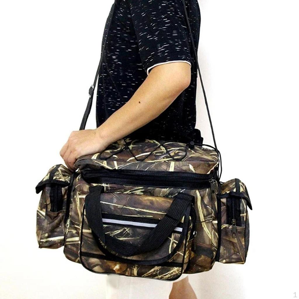 Fishing Bag Carry Case Multipurpose Organizer Pole Reel Gear Storage