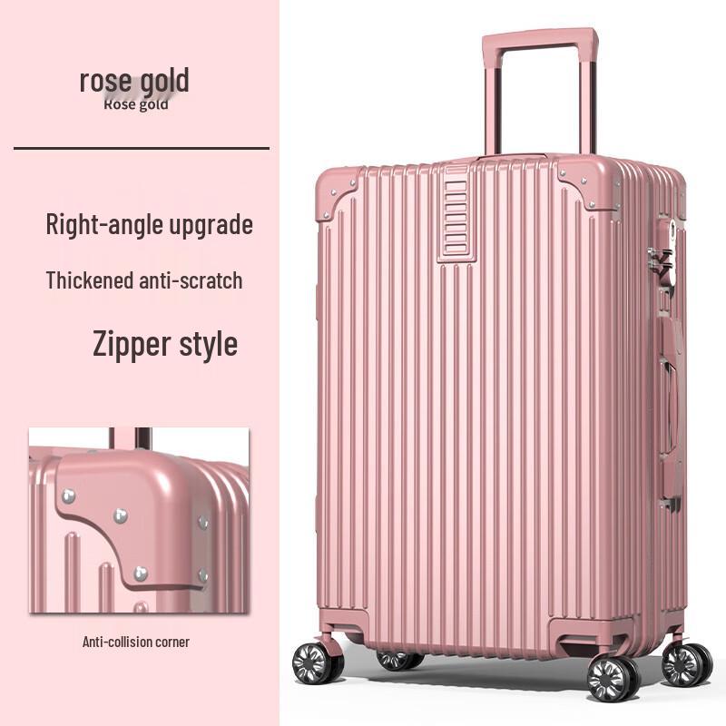 Lishen Retro Aluminum Frame Travel Suitcase 28 inch