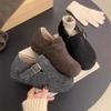 Boken Shoes Women's Thick Soled Warm Cotton Shoes Winter New Fur Shoes Women's Outerwear Woolen Single Shoes