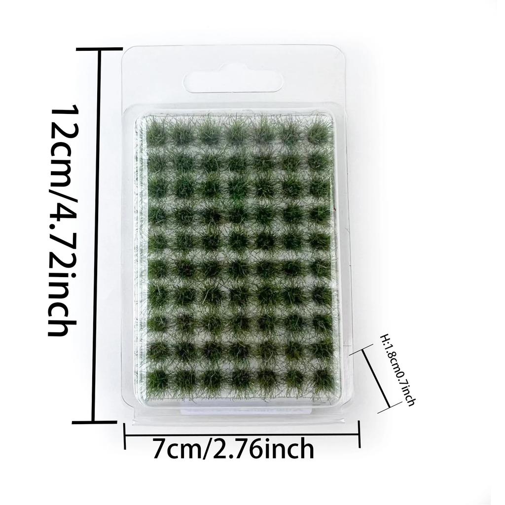 70/91 Tufts Static Grass Tufts for Miniature Garden Decor,Tiny Bonsai Model Grass Tufts,Crafts Scene Decor,DIY Micro Landscape