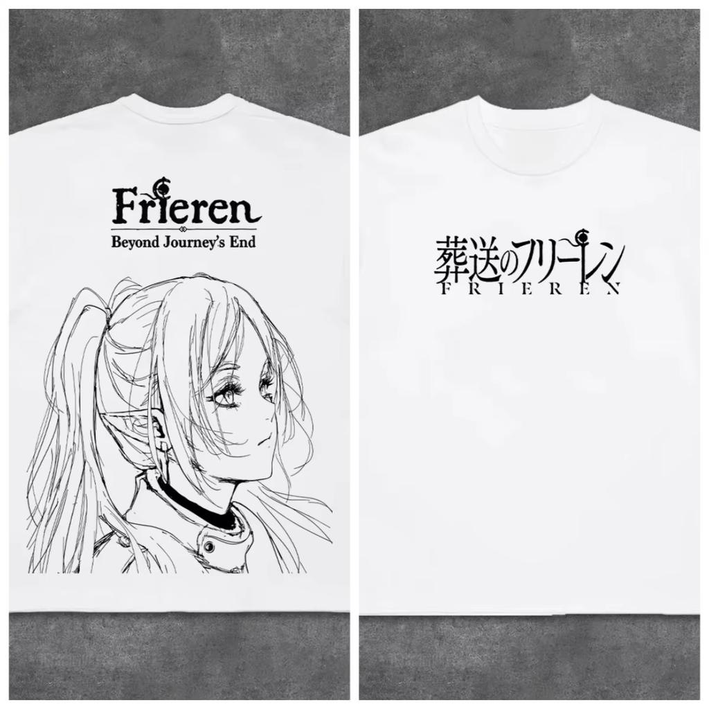 Frieren Beyond Journeys End 2 anime graphics 100cotton Unisex shirt Y2K ONeck Short Sleeve Mens womens New summer Tshirt