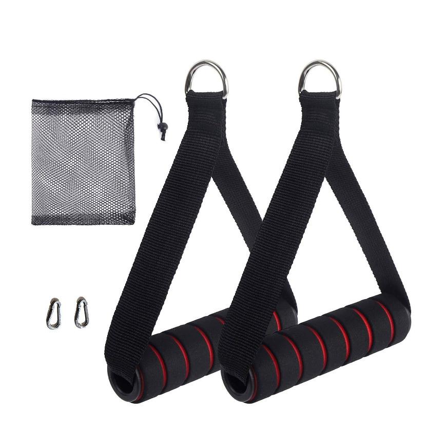 Gym Grip Resistance Bands Handles Fitness Anti-slip Grip Strong Nylon Webbing Grip Puller Handle Gantry Accessory Multifunction