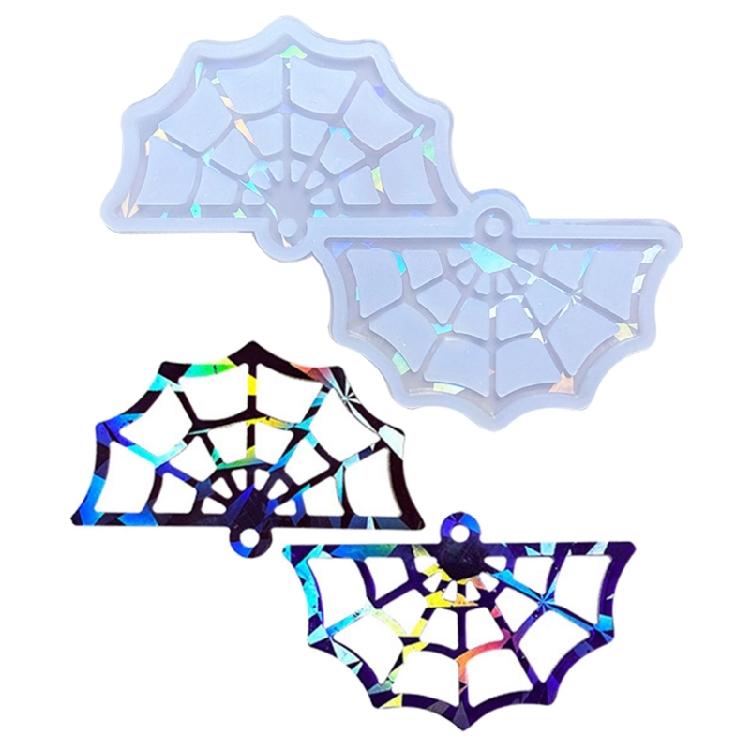 Spiderweb Silicone Molds Holographic Mold Keyring Earring Pendant Making Tool