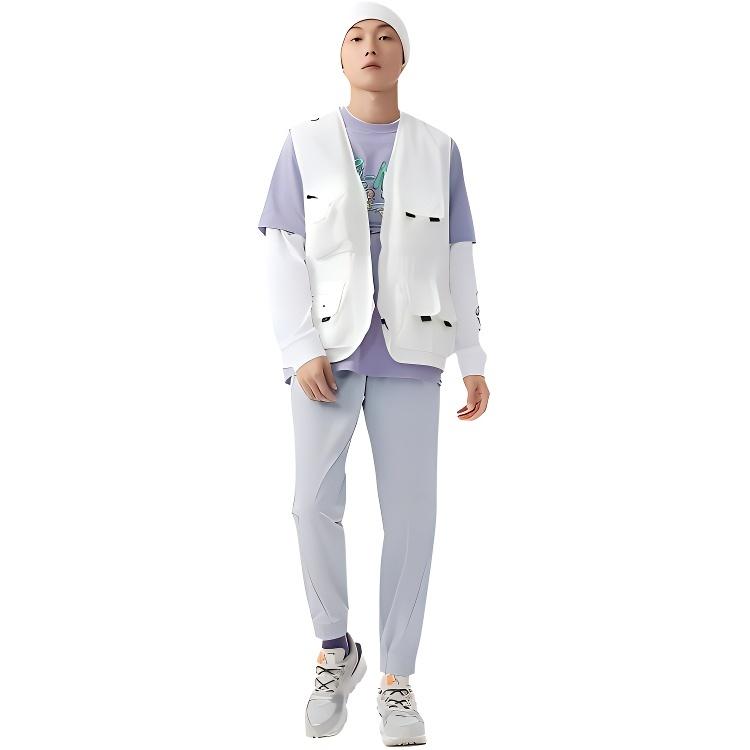 Li-Ning BadFive Logo Knit Sweatpants 'Light Grey' Men's AYKS363-3
