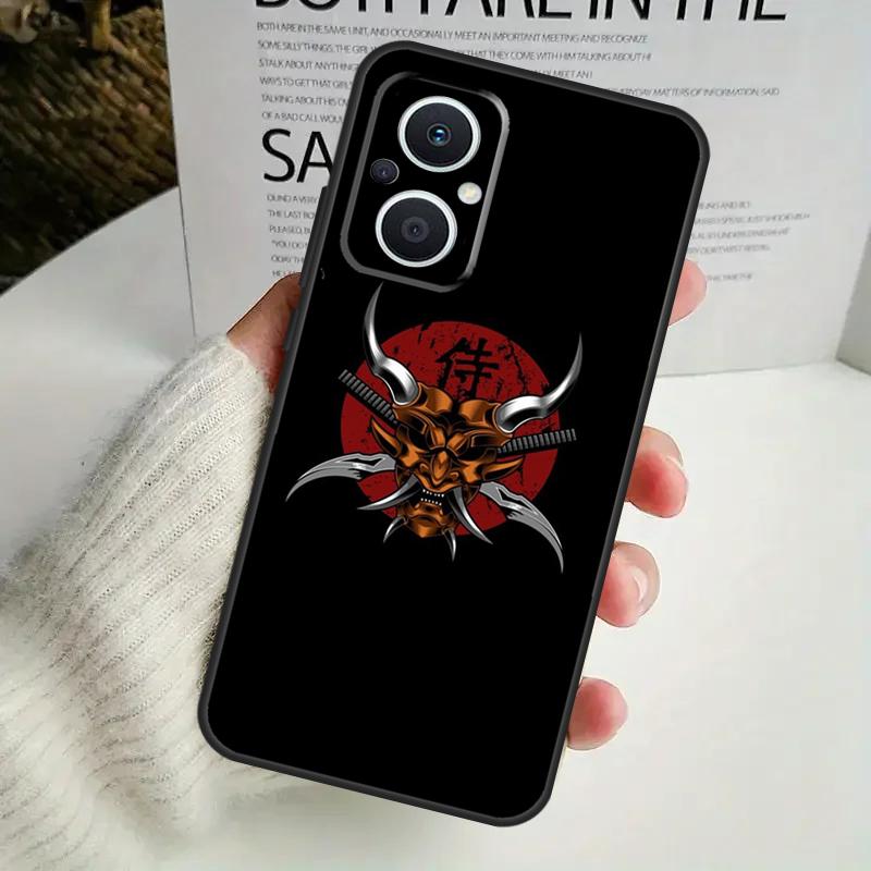 Samurai Mask Demon Phone Case For OPPO Reno 8 7 Lite 8T 11 12 13 14 14F 10 Pro OPPO Find X8 X6 X5 X9 Pro Cover