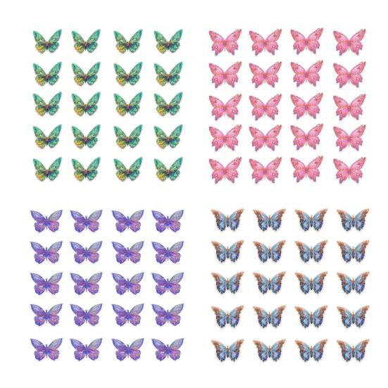 20 Stück 2D Große Schmetterling Wandaufkleber Selbstklebende Schmetterlingssticker Abziehen und Aufkleben Abnehmbare Wandmalereien für Küche Schlafzimmer Wohnzimmer