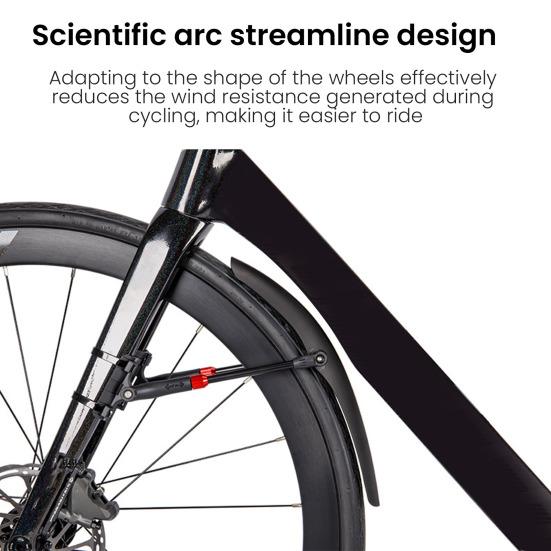 2Pcs Bicycle Fender Adjustable Lightweight Universal MTB Mountain Road Bike Front Rear Mud Splash Guard Mudflap Bike Accessories