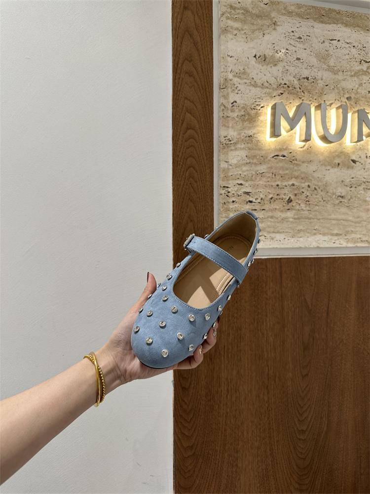 Fashion IPPEUM Ballet Flats For Women Round Toe Buckle 2025 New Fashion Ballerines Femme