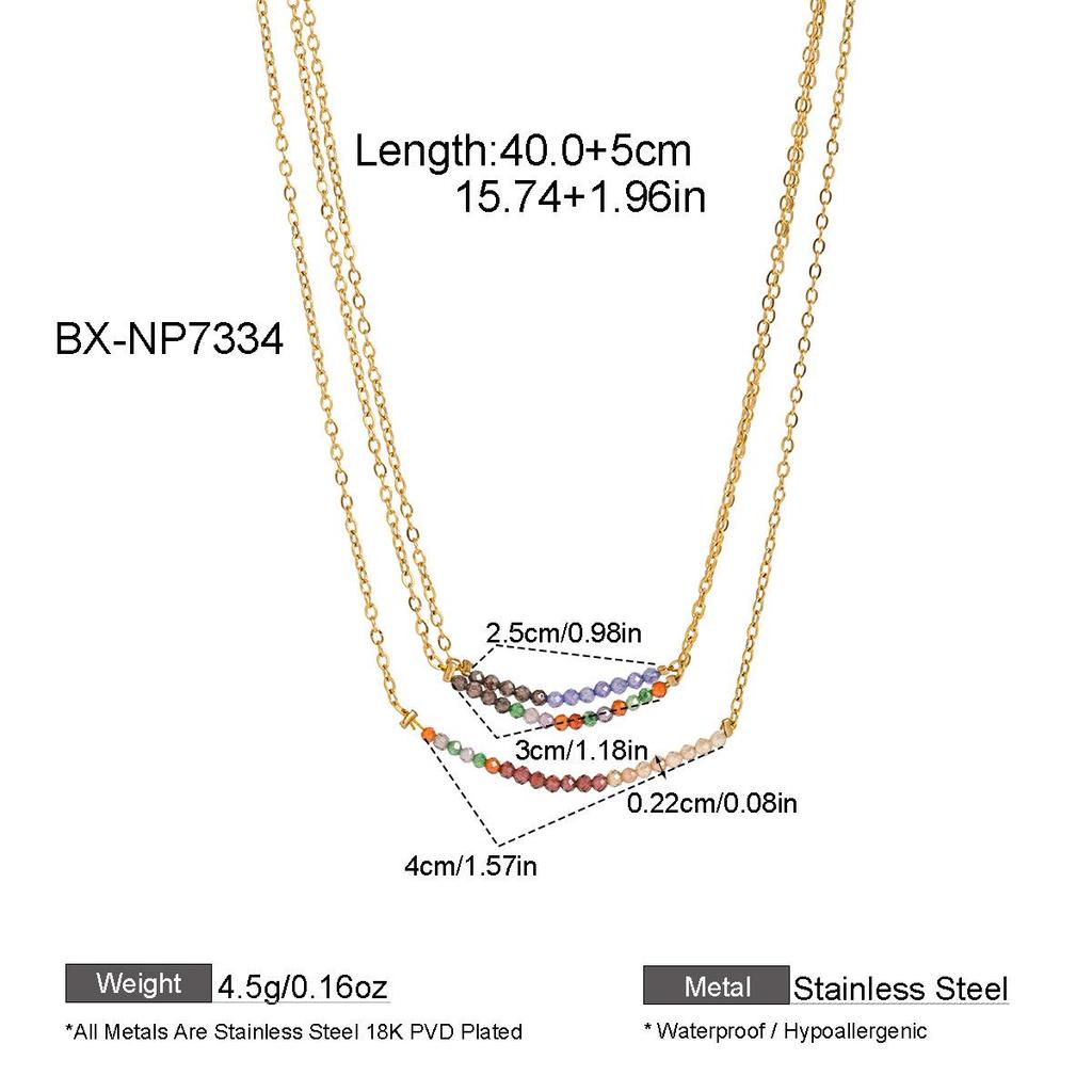 French Titanium Steel Freshwater Pearl Necklace - Stylish, Versatile Clavicle Chain for Women & Friends.
