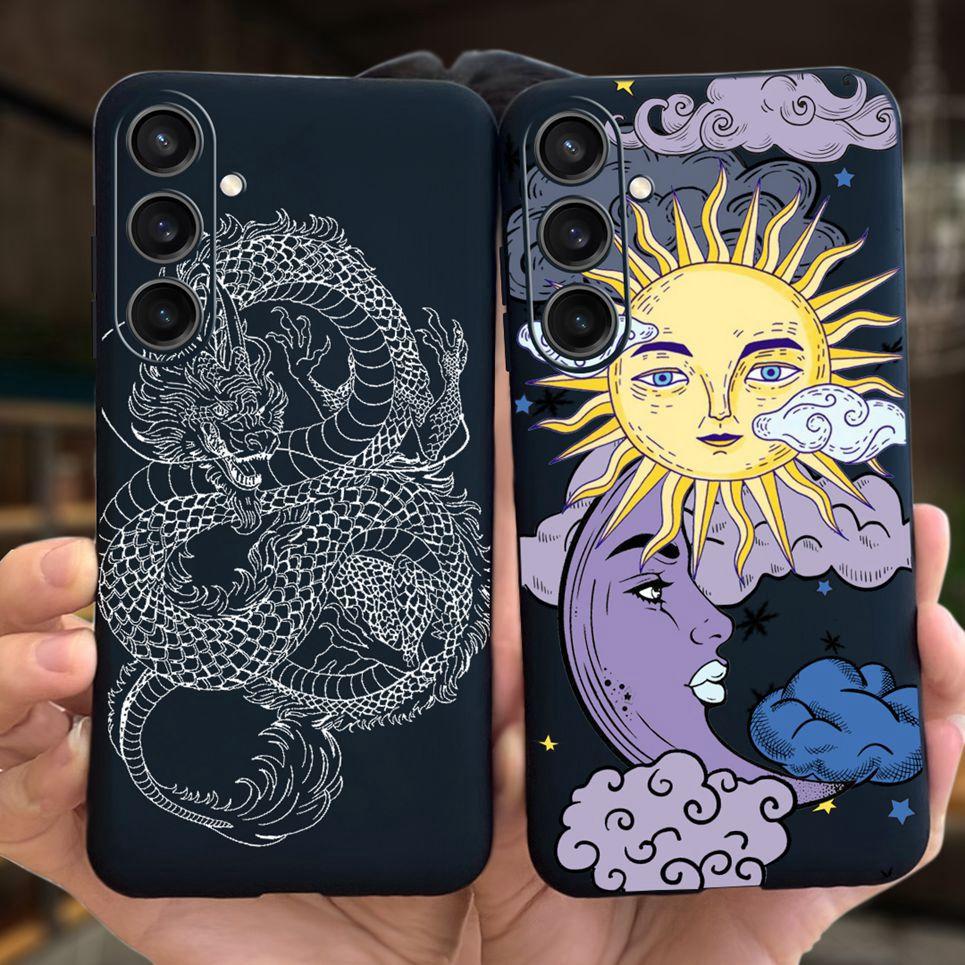 For Huawei Samsung Galaxy M15 F15 Back Cover Soft Matte Liquid Silicone Funda Samsung F15 Coque Astronaut Dinosaur Housing