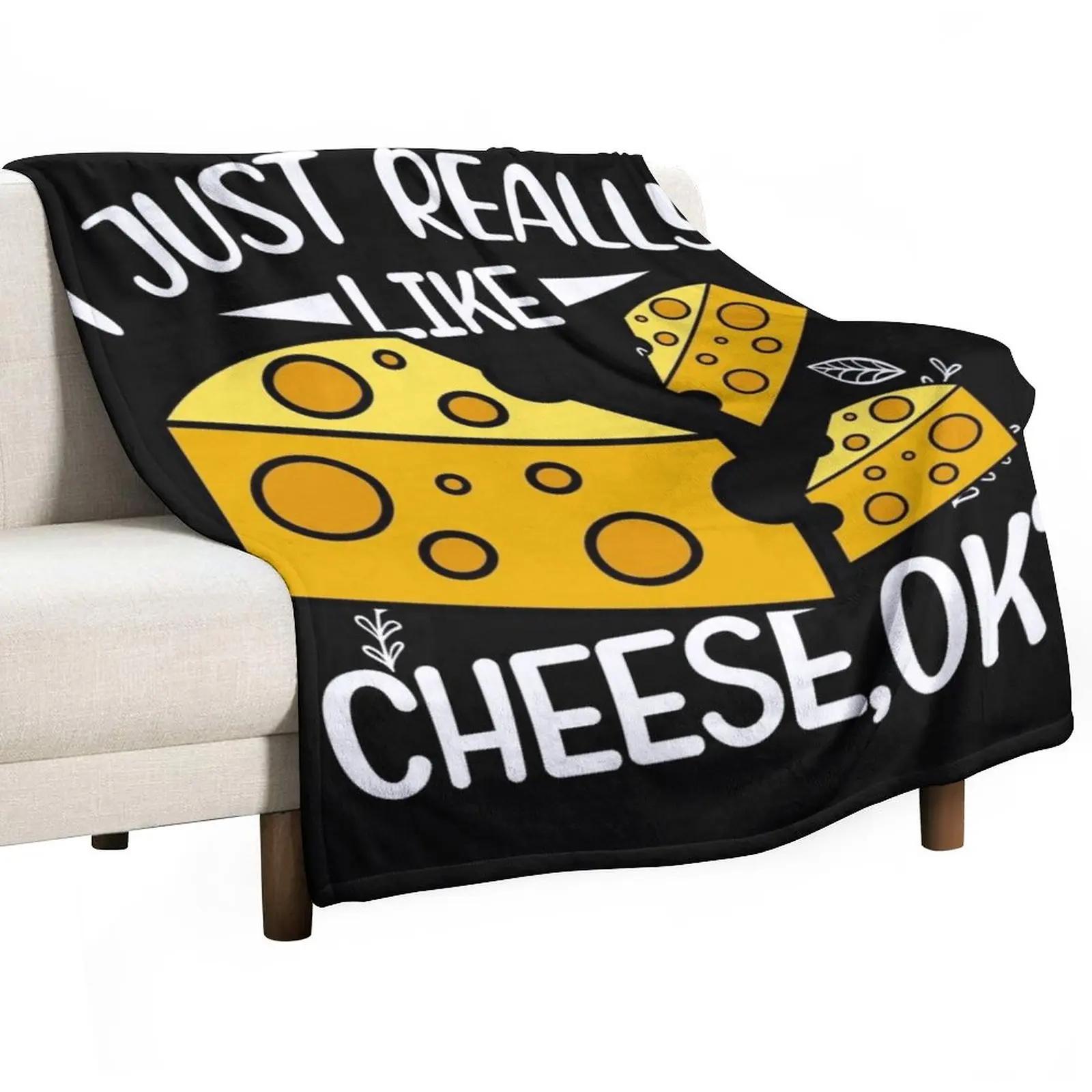 

I Just Really Like Cheese OK Funny Cheese Lover Quotes Gift Throw Blanket Quilt Blanket Furry Blankets 30x40in