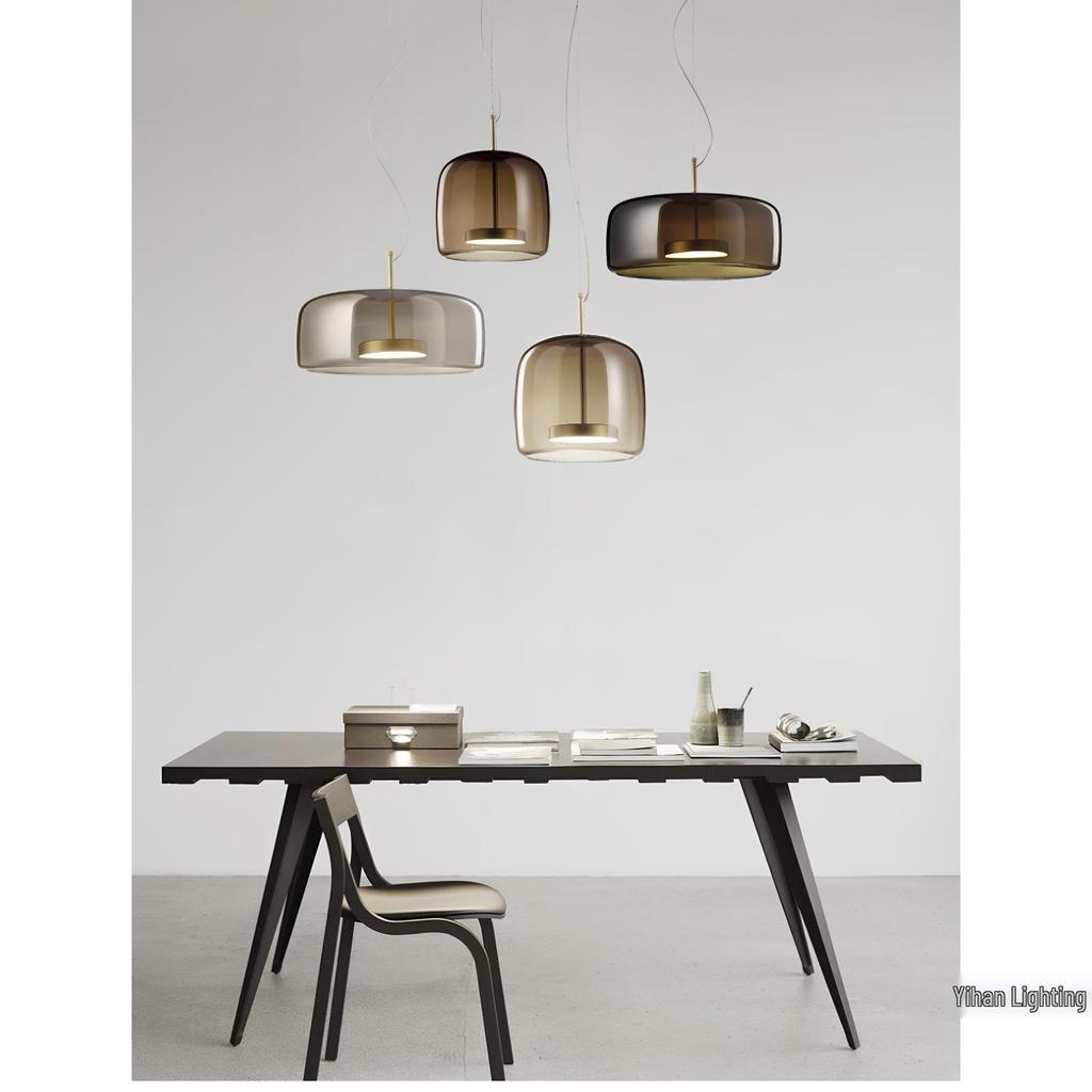 Nordic Modern Pendant Light – Minimalist Glass Fixture for Coffee Shops, Bedside, Bar Counters